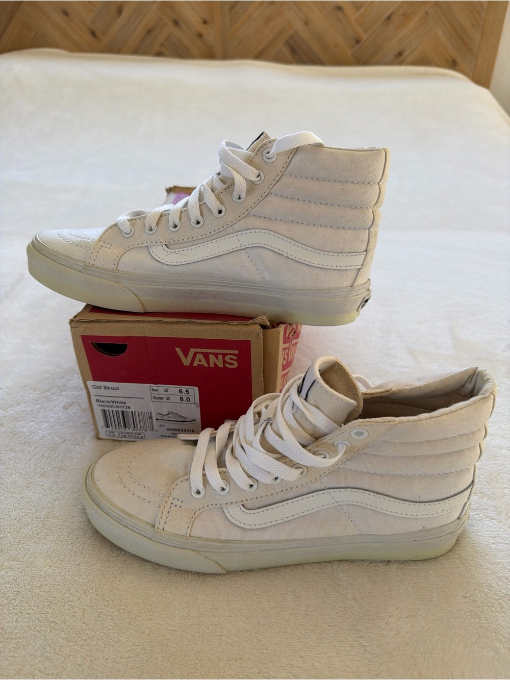 Vans Women’s High Top Sneakers in Off-White